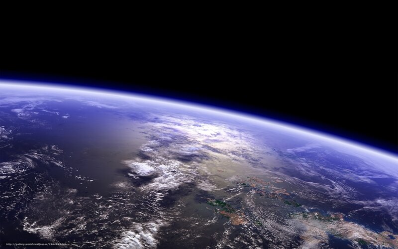 Earth from space view