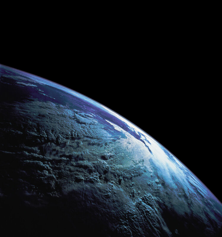 Earth from space view