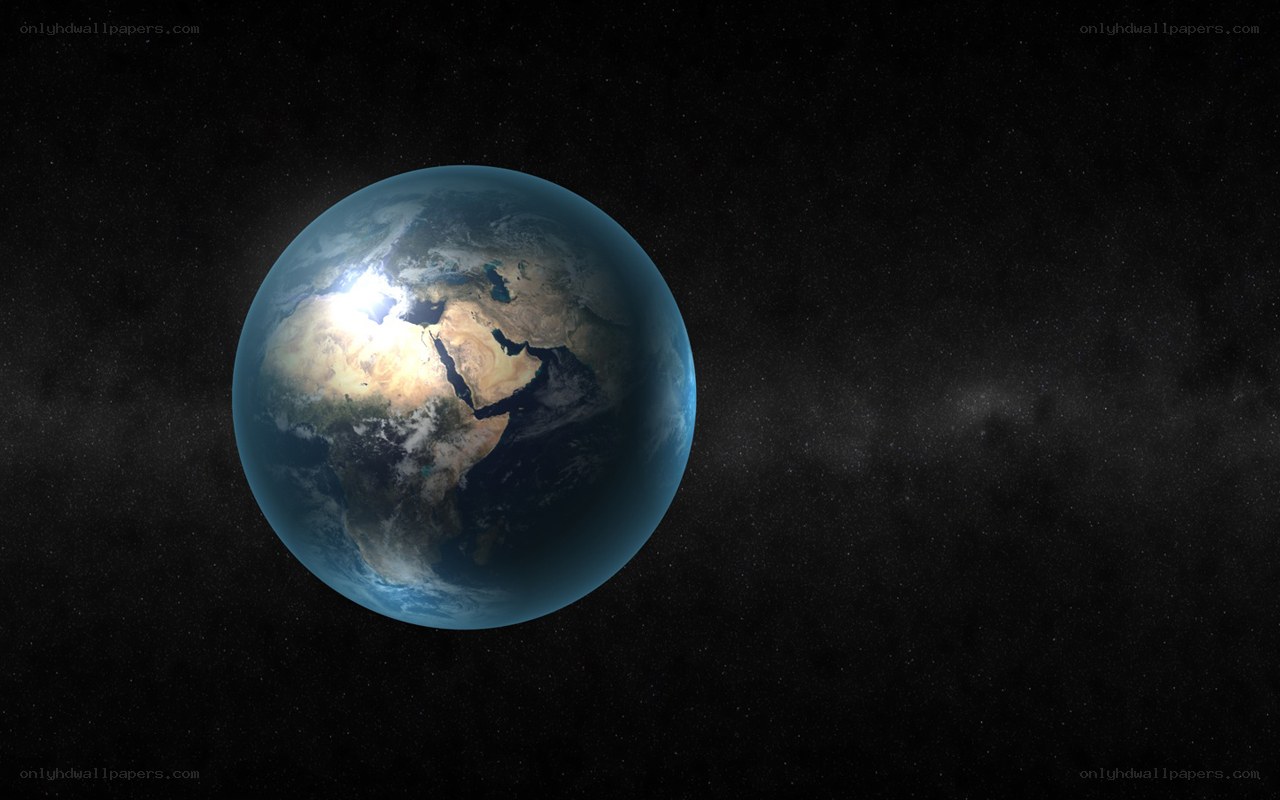 Earth from space view