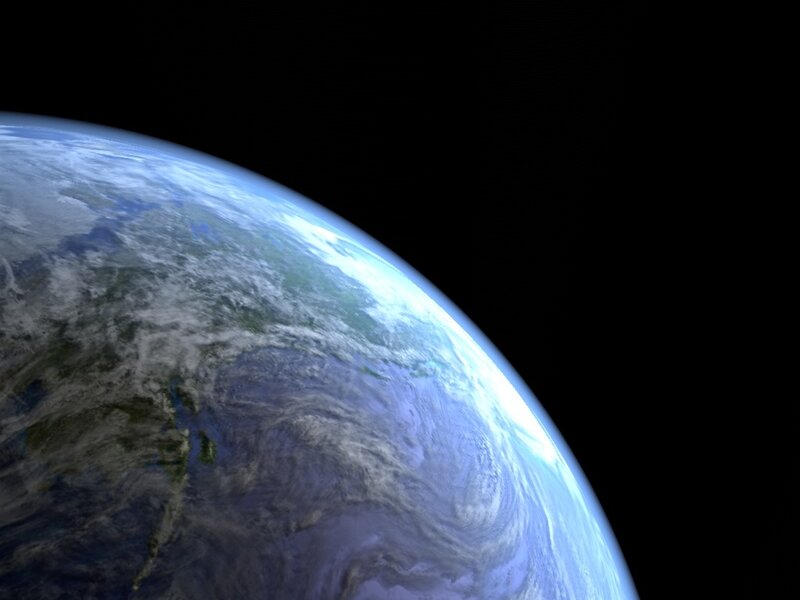 Earth from space view