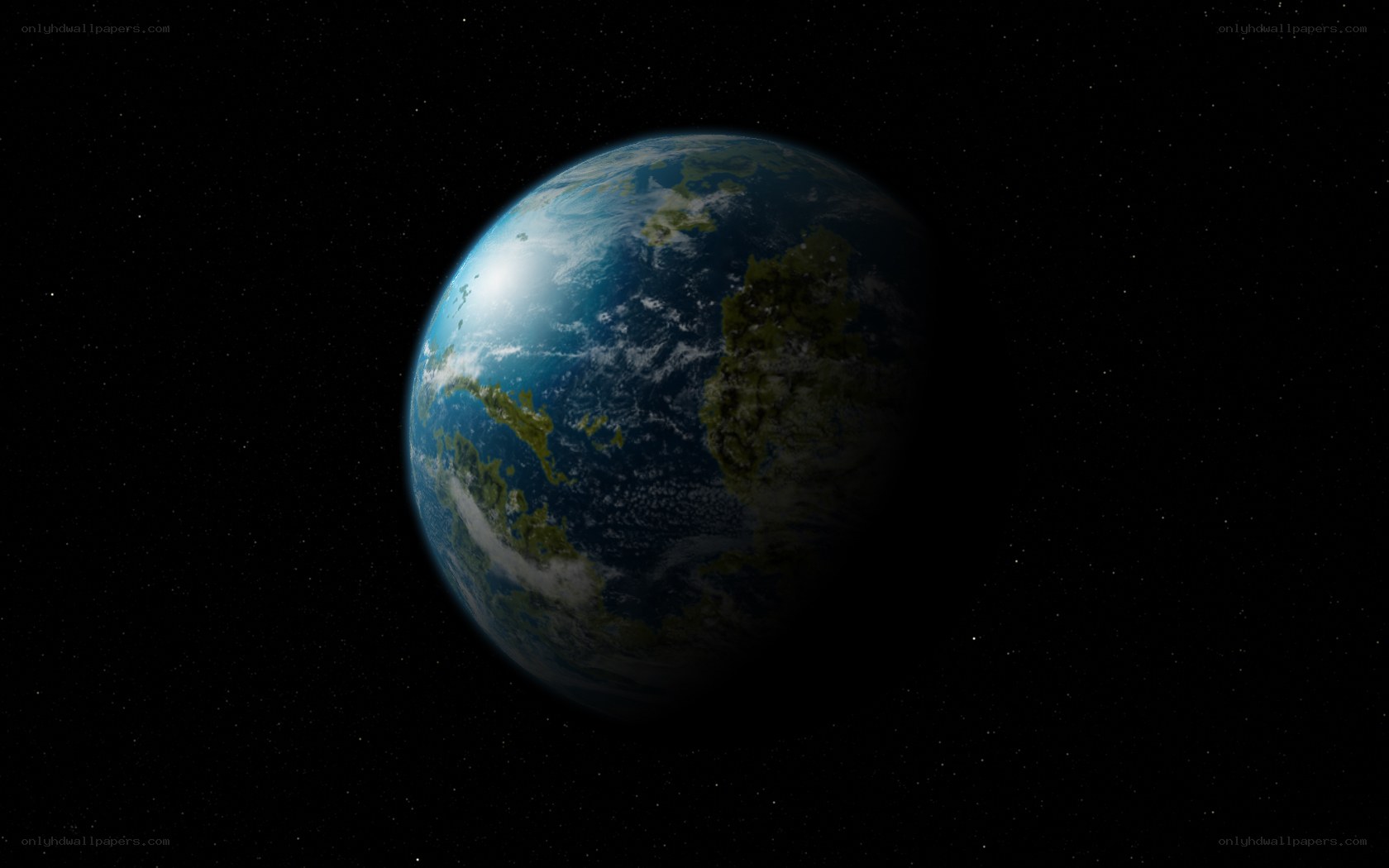 Earth from space view