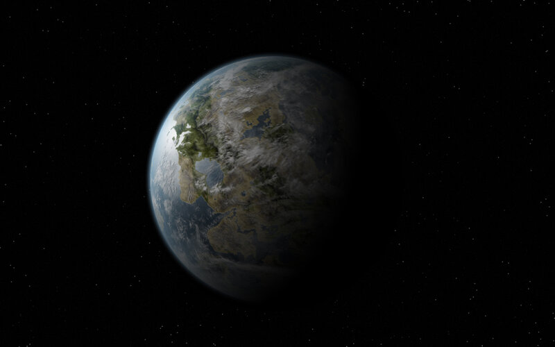 Earth from space view