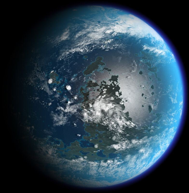 Earth from space view