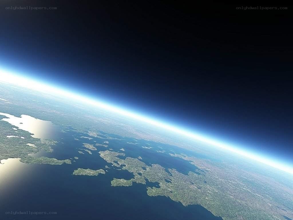 Earth from space view