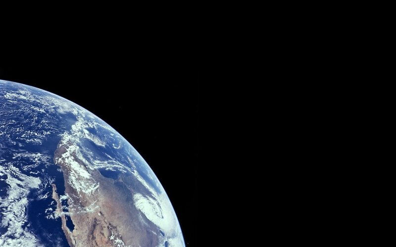 Earth from space view