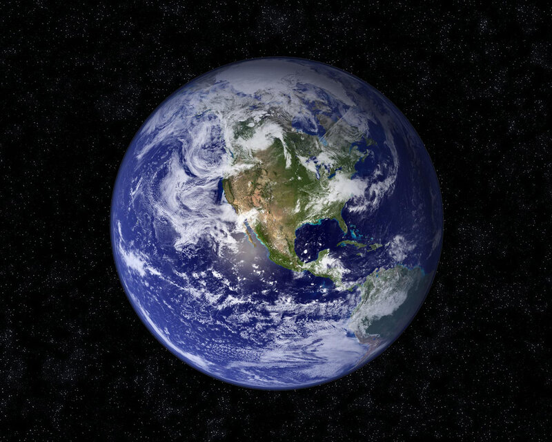 Earth from space view