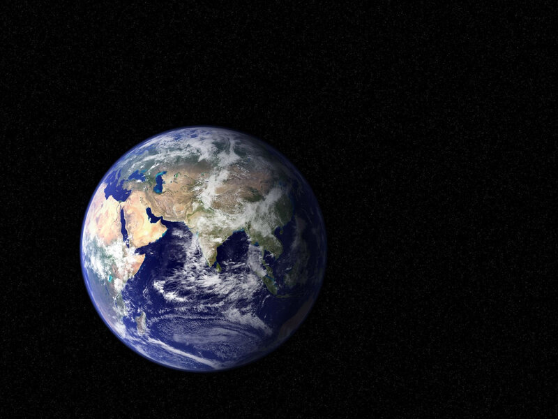 Earth from space view