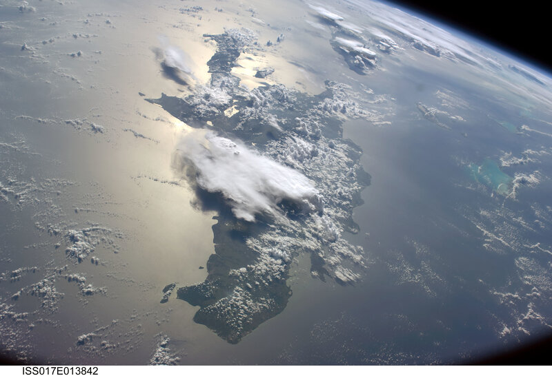Earth from space view