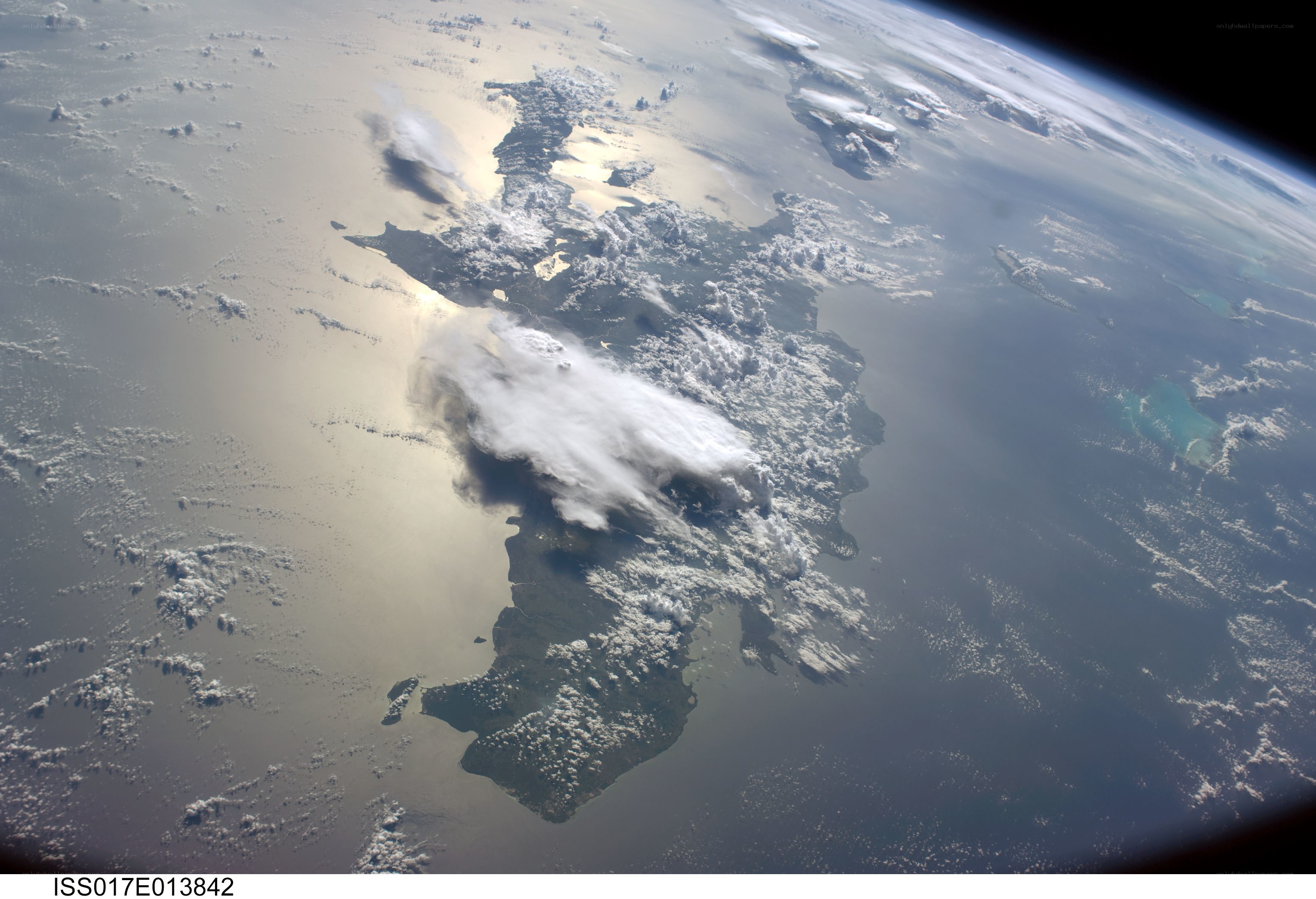 Earth from space view