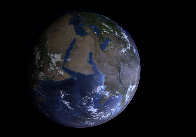 Earth from space view