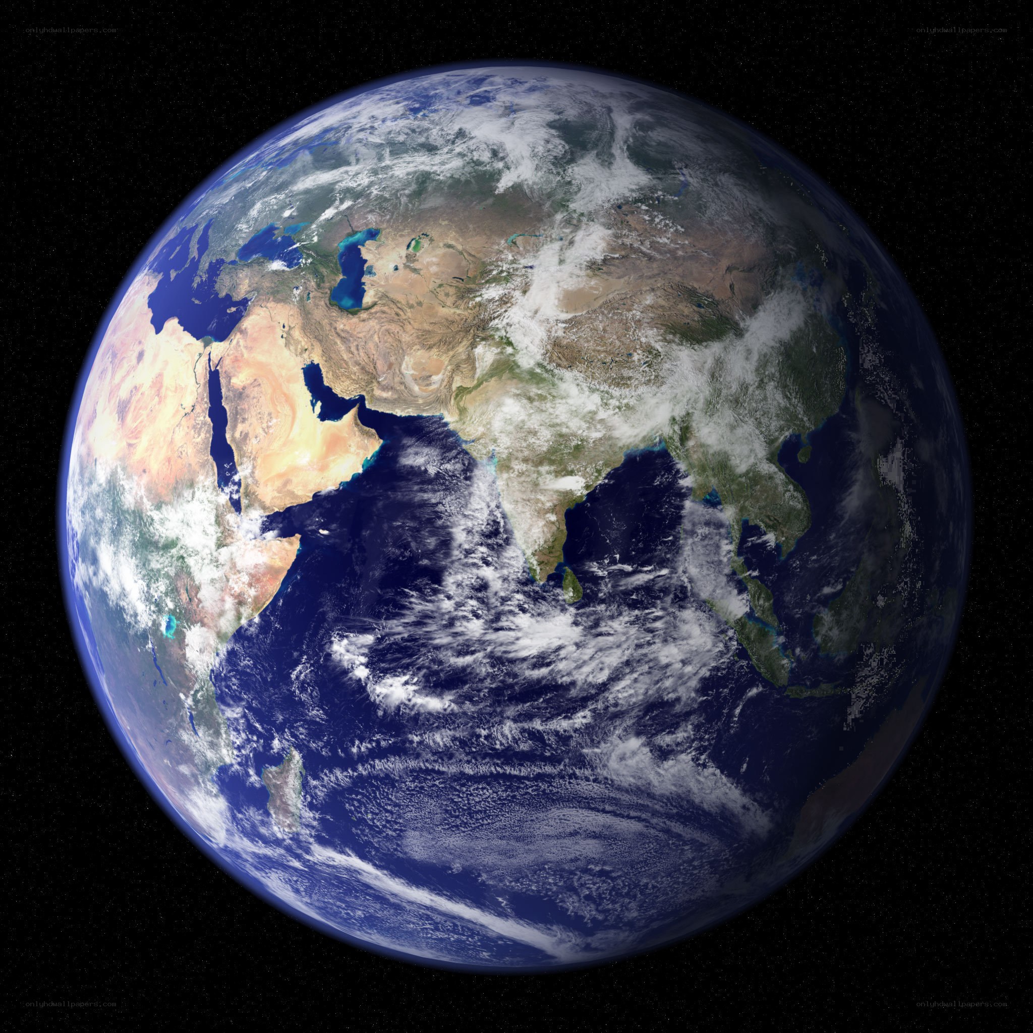 Earth from space view