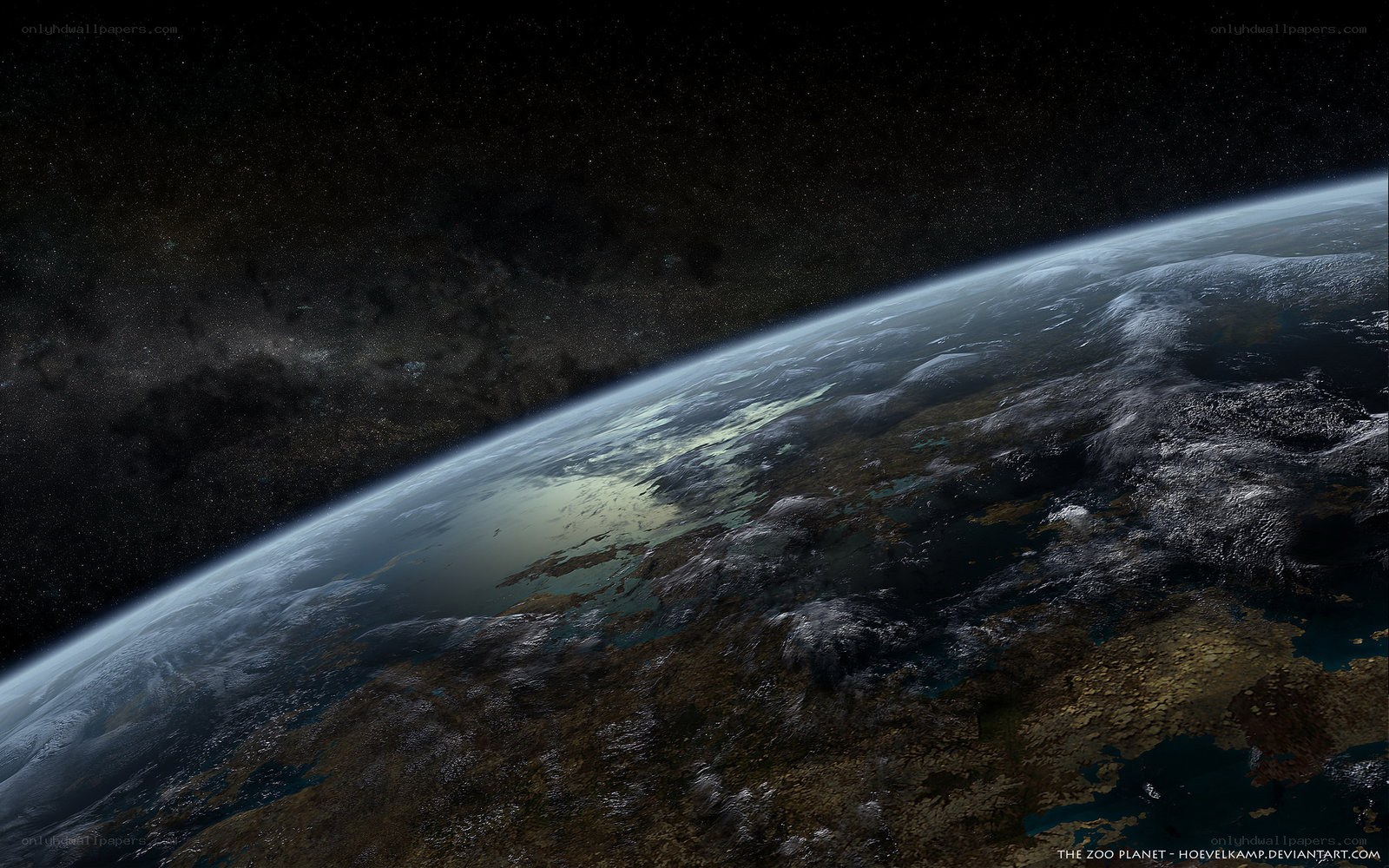 Earth from space view