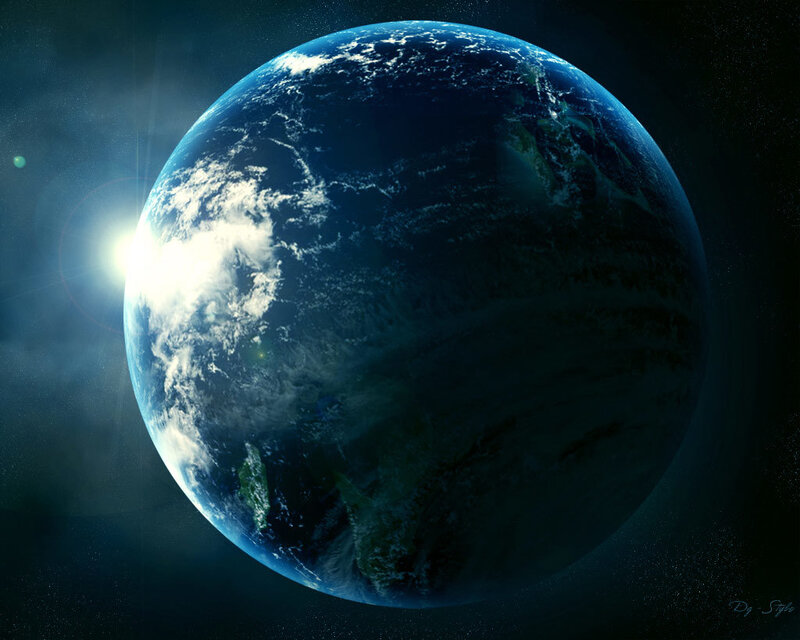 Earth from space view