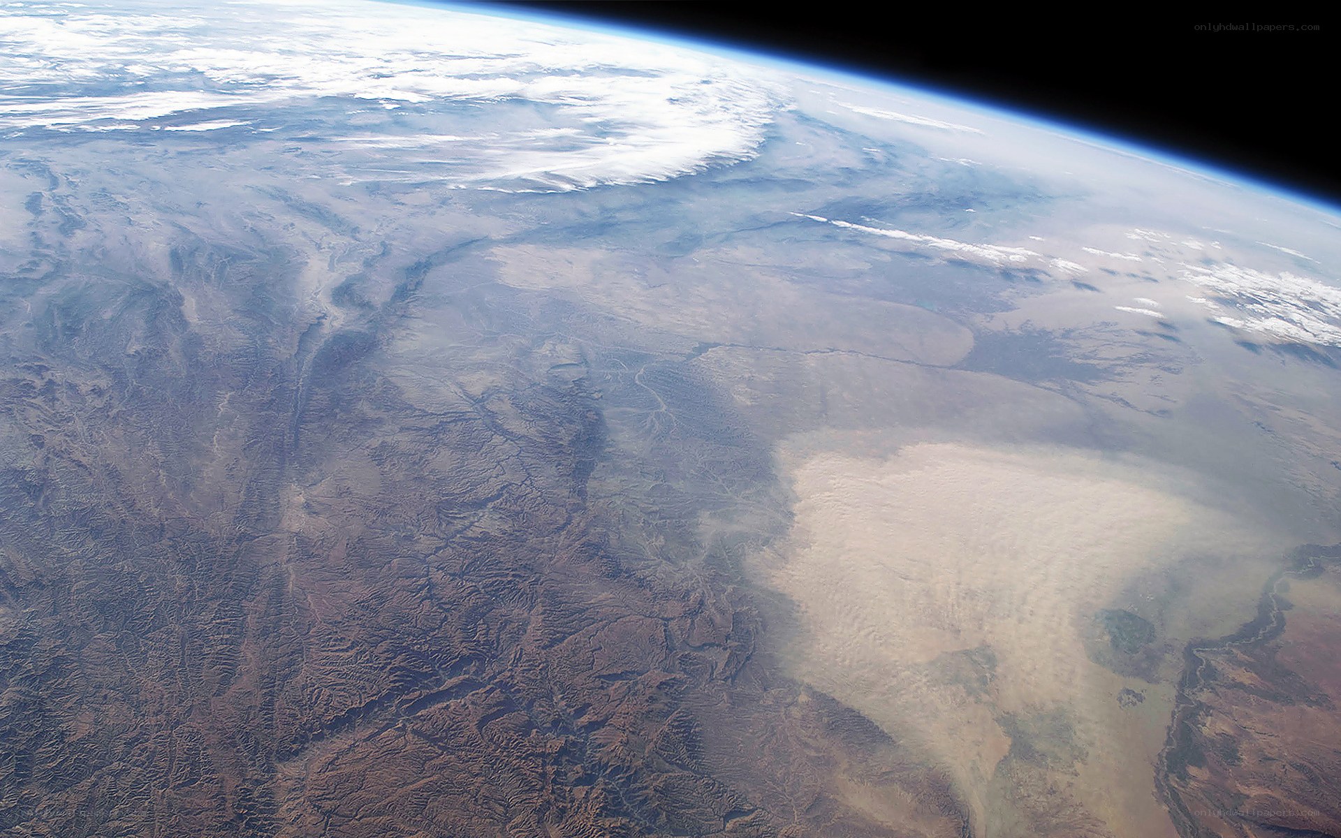 Earth from space view