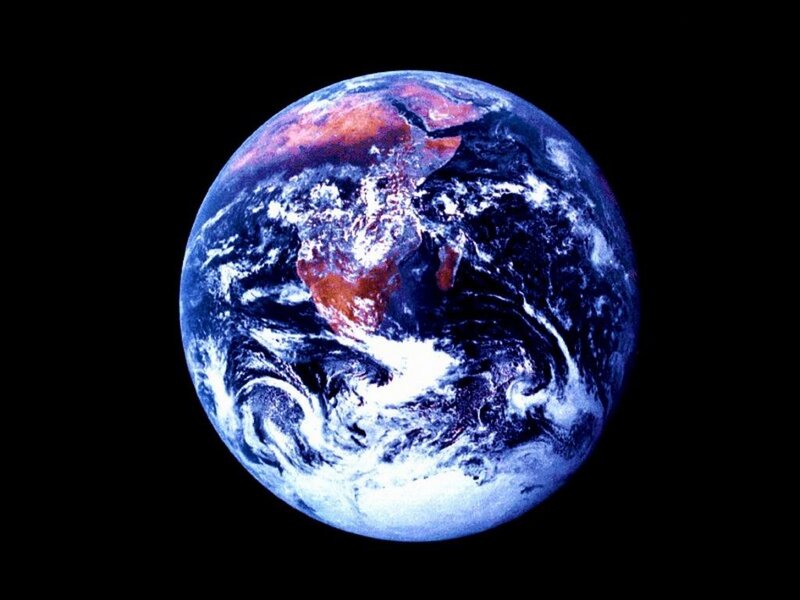 Earth from space view