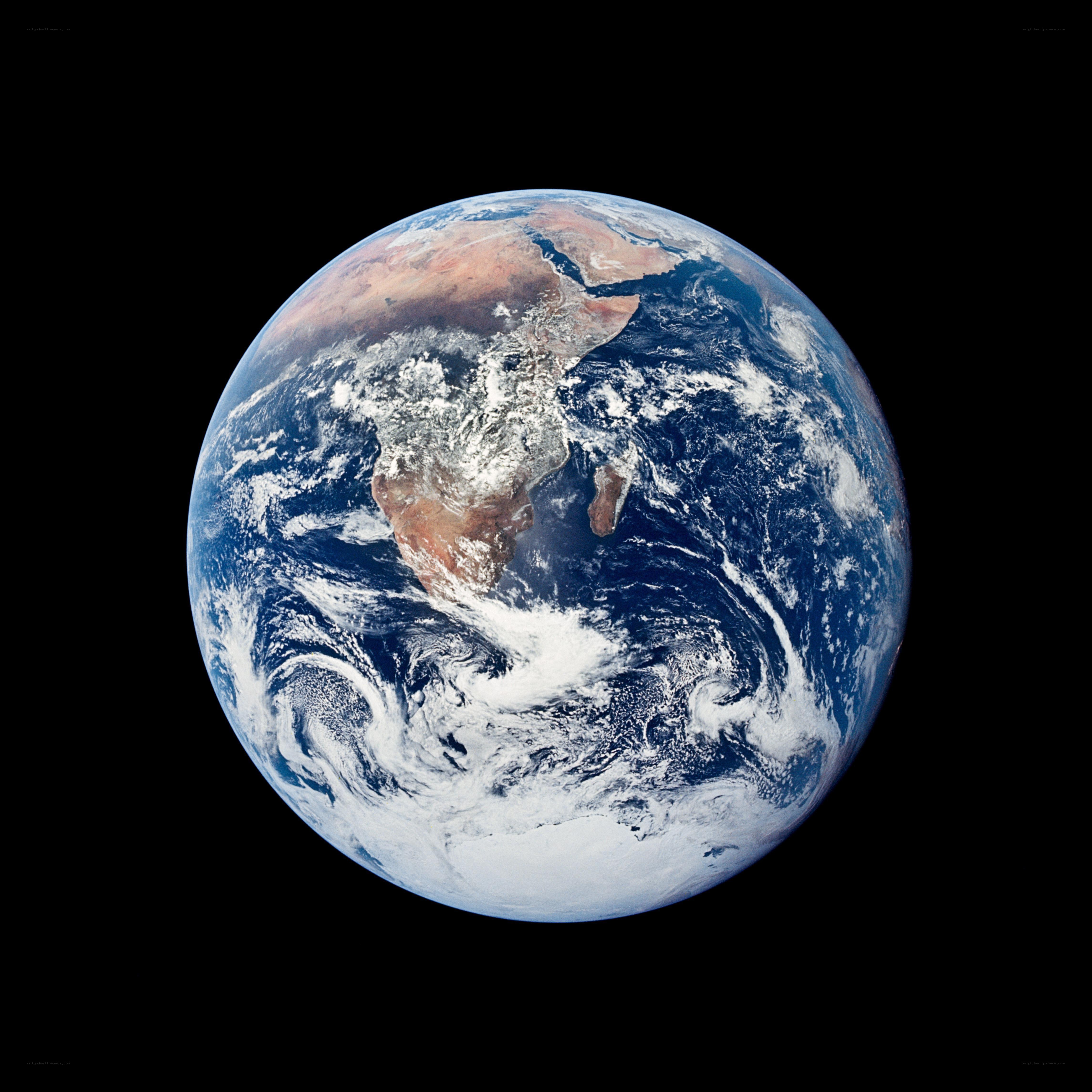 Earth from space view