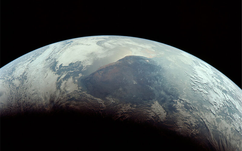 Earth from space view