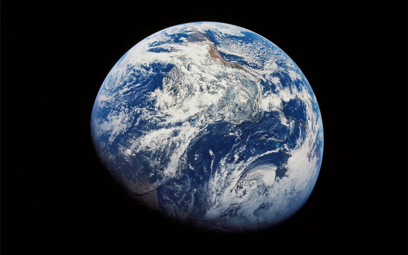 Earth from space view