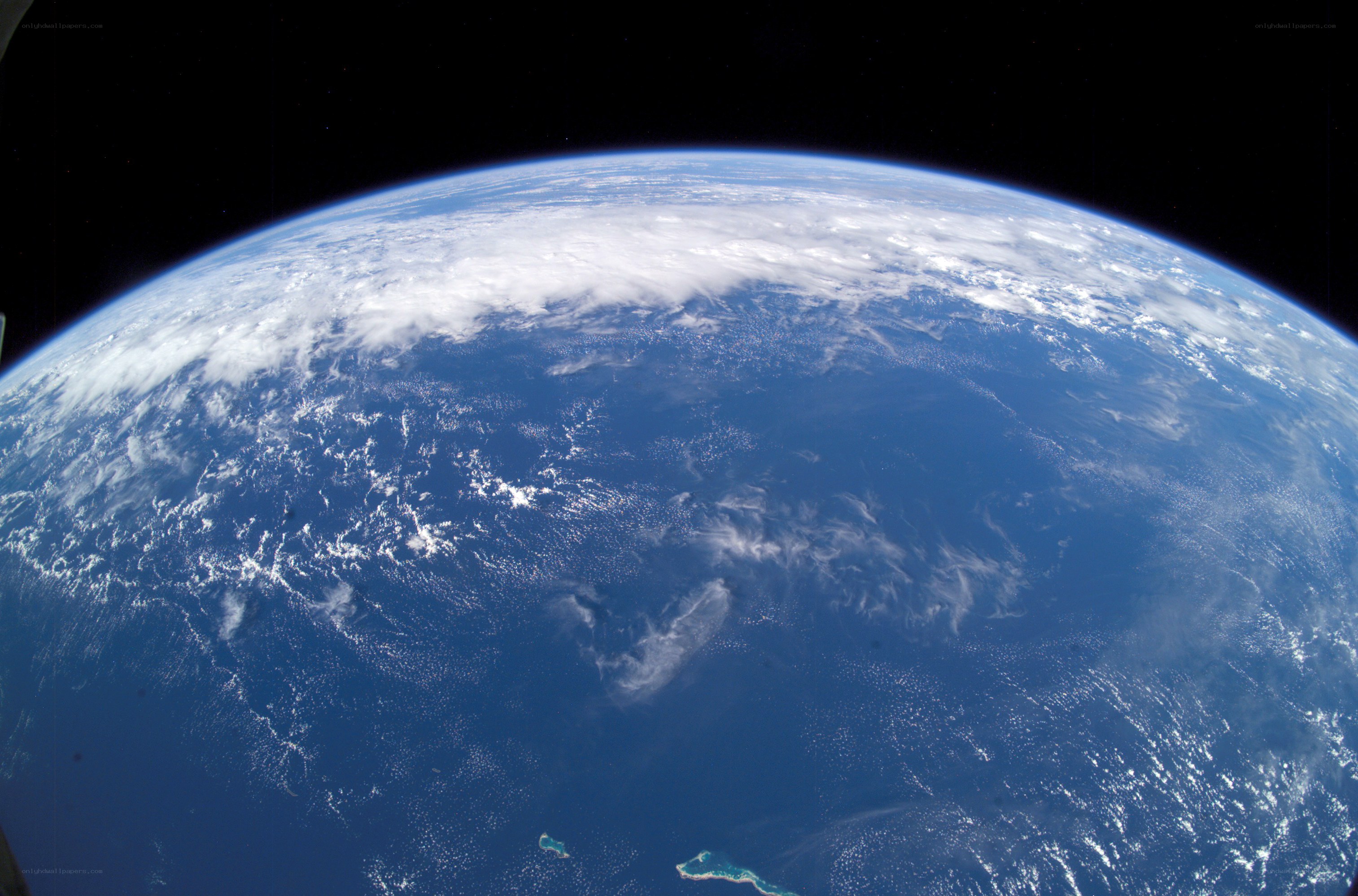 Earth from space view