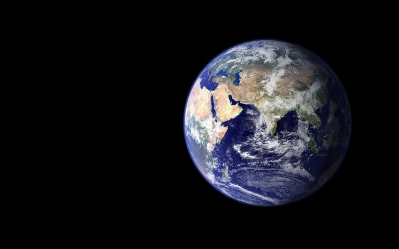 Earth from space view