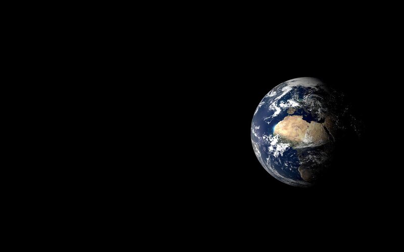 Earth from space view