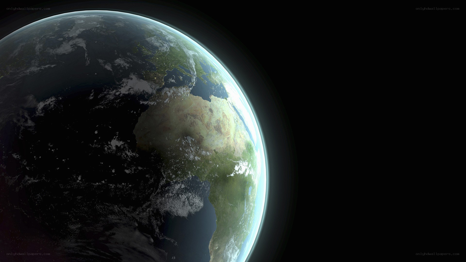 Earth from space view