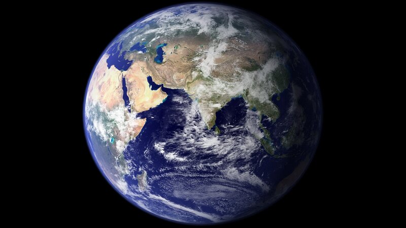 Earth from space view