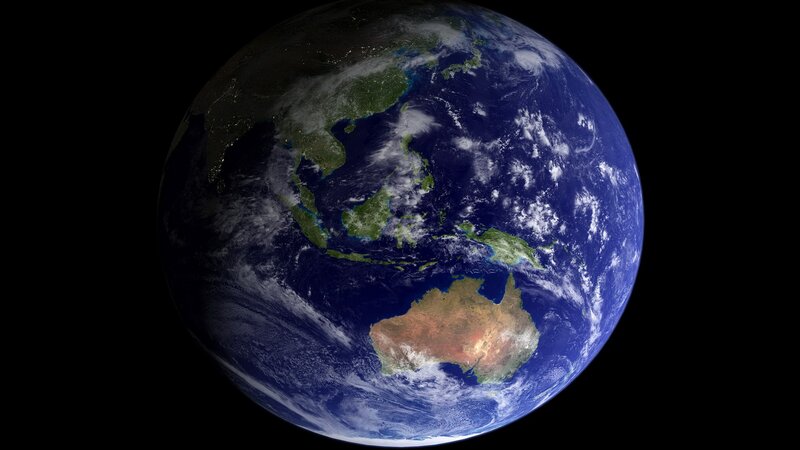 Earth from space view