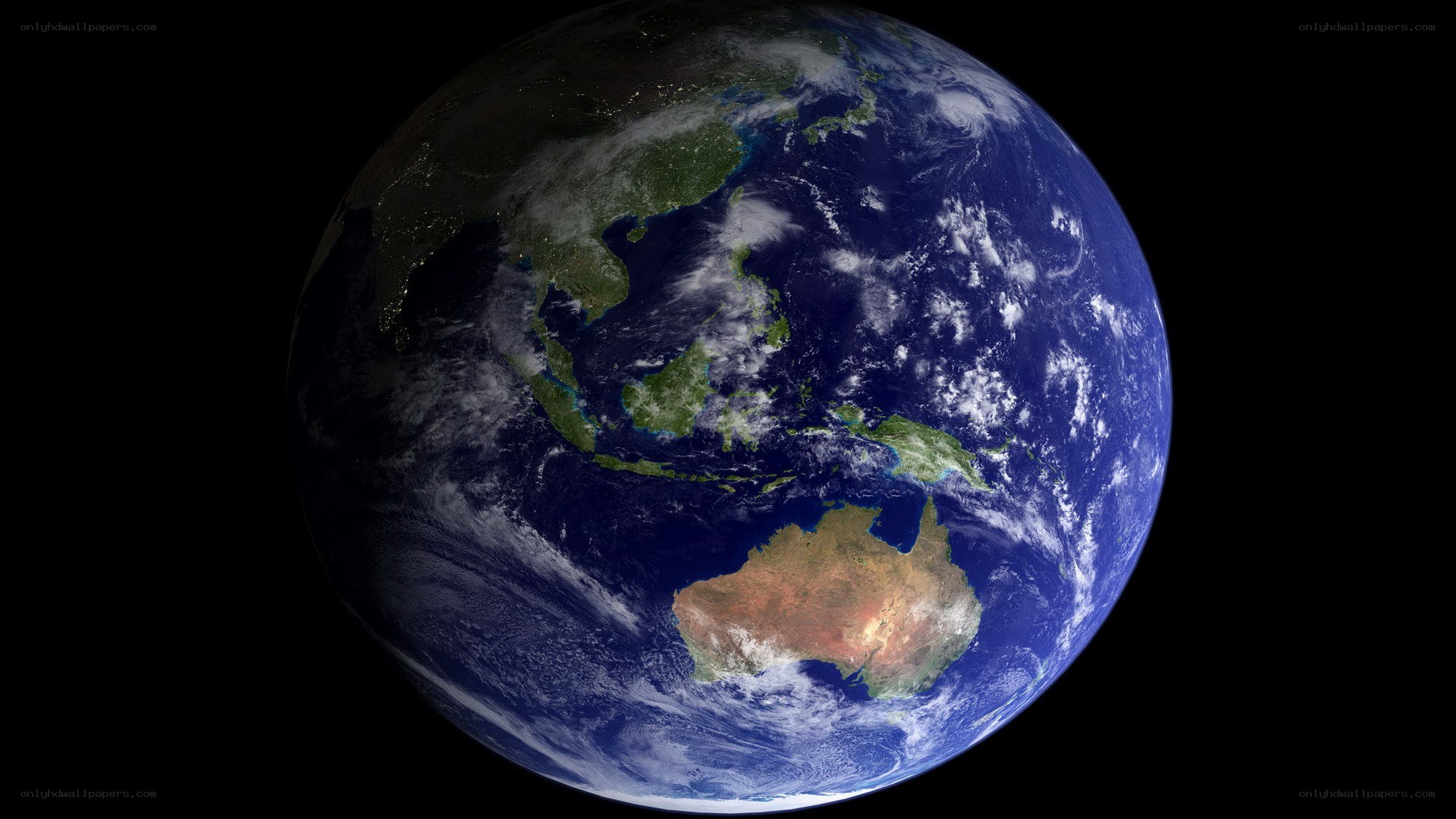 Earth from space view