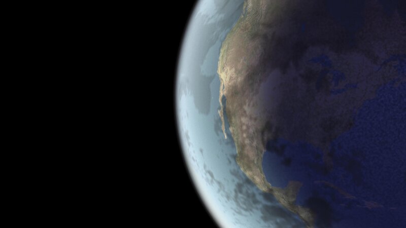 Earth from space view