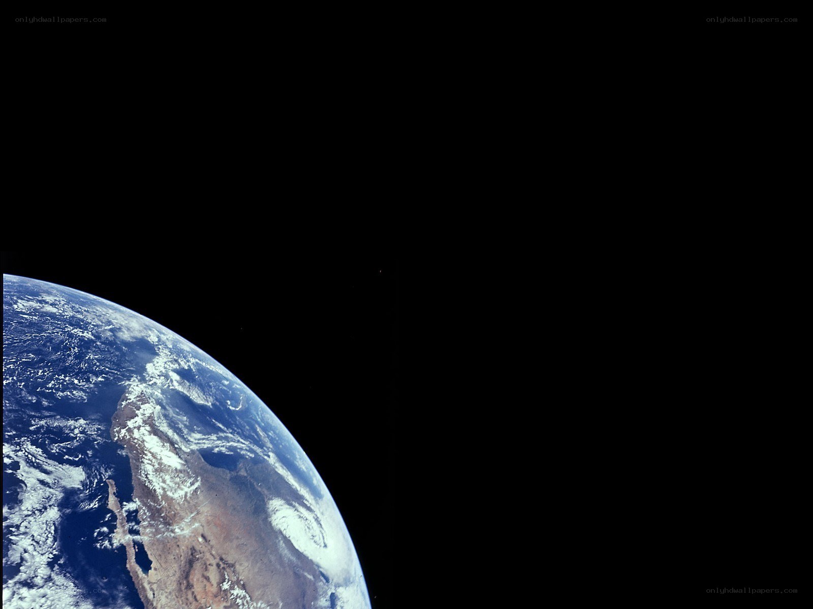 Earth from space view