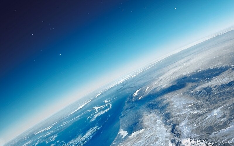 Earth from space view