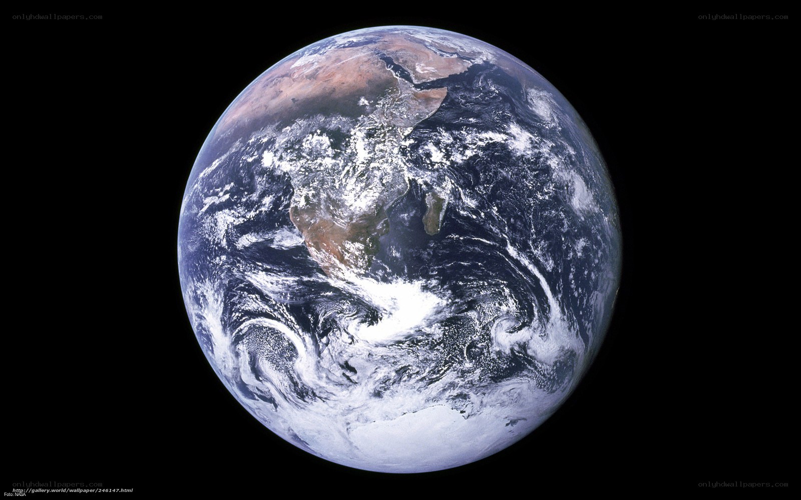 Earth from space view