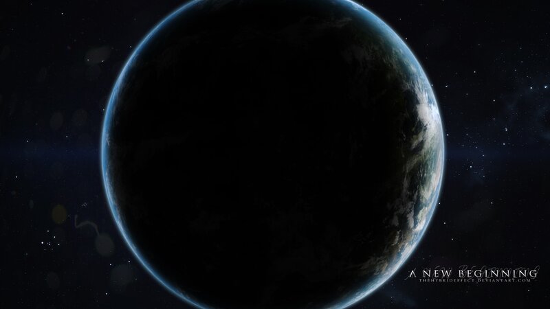 Earth from space view