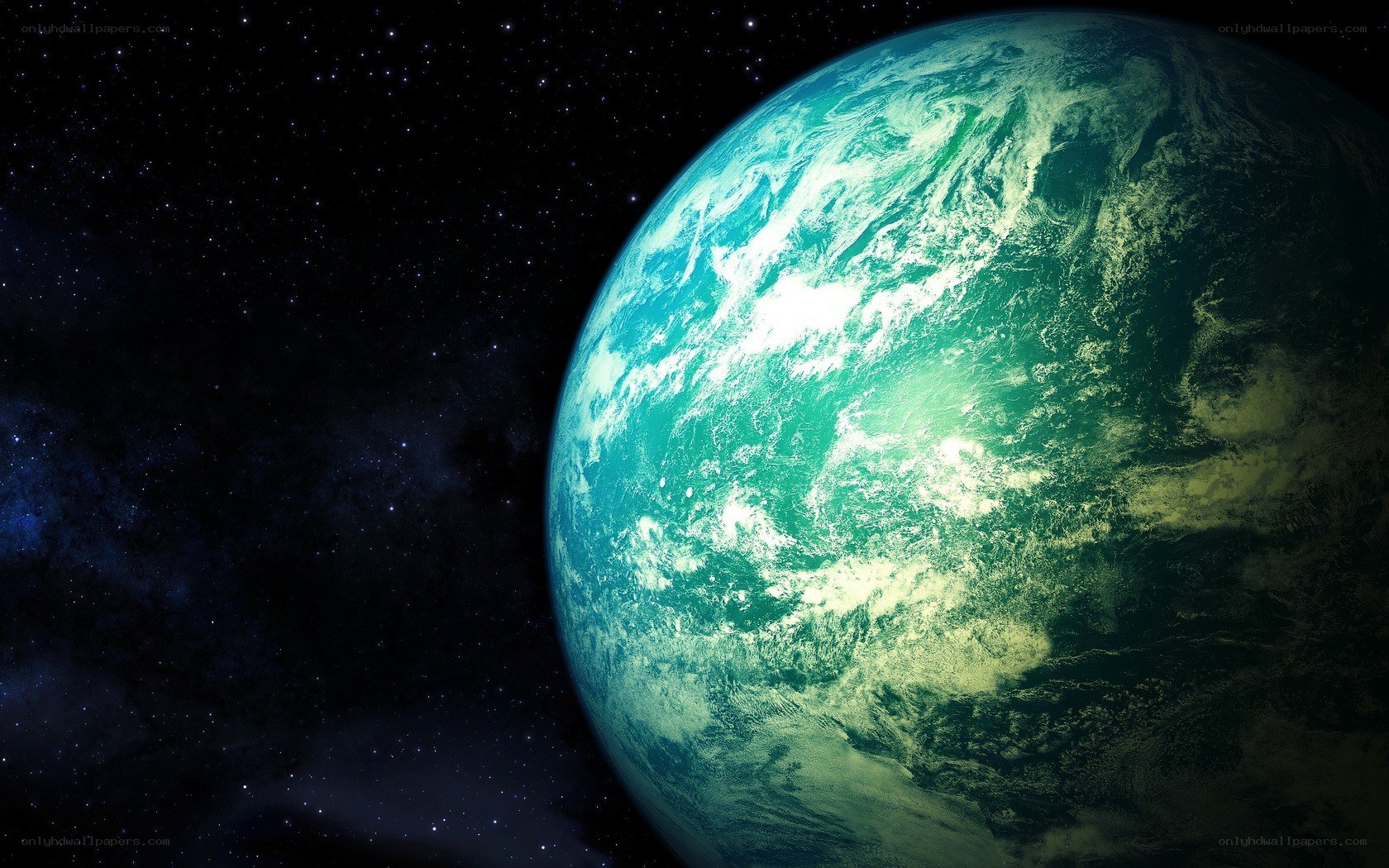 Earth from space view