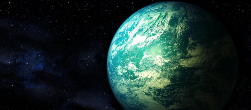 Earth from space view