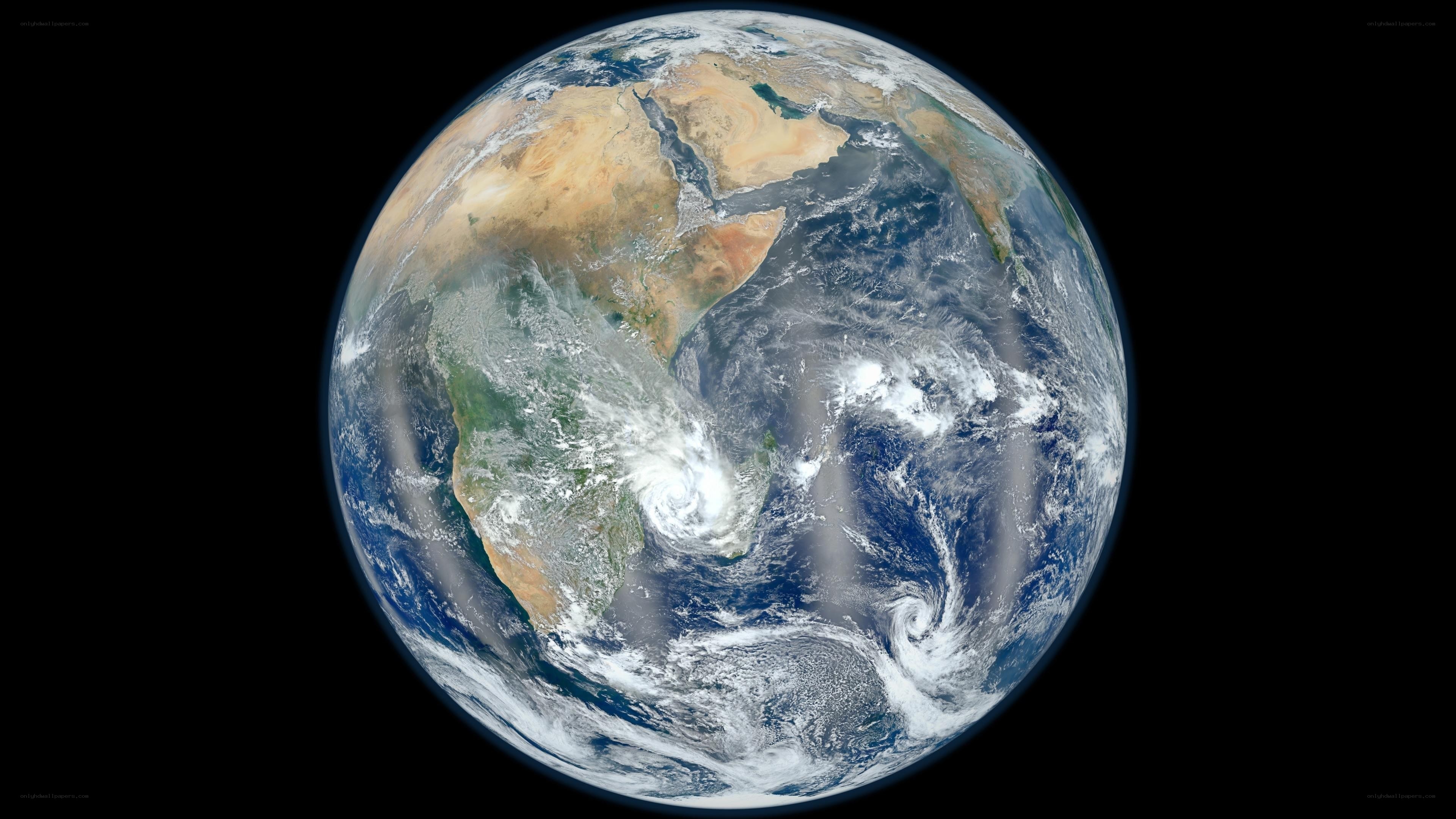 Earth from space view