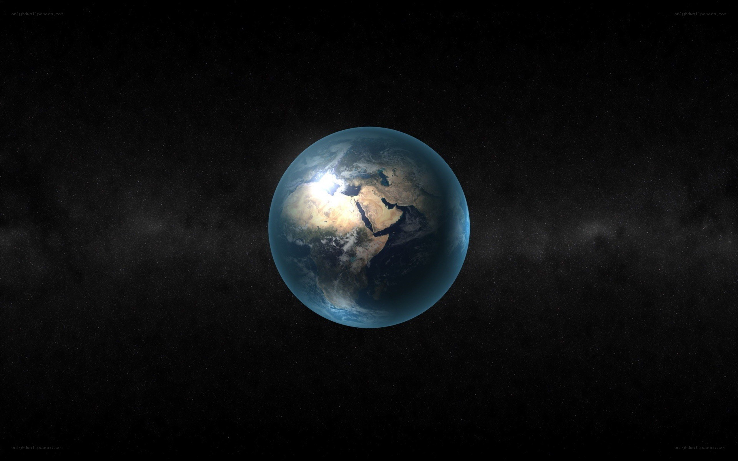 Earth from space view
