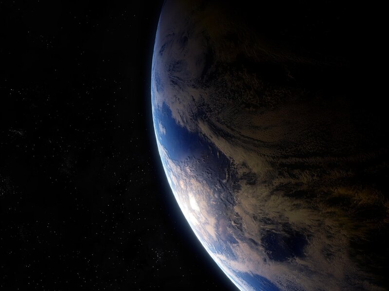 Earth from space view