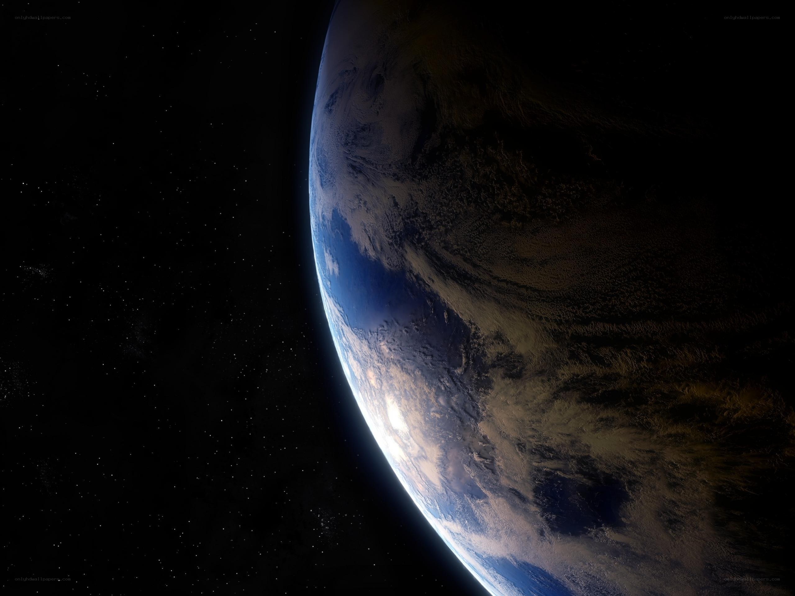 Earth from space view
