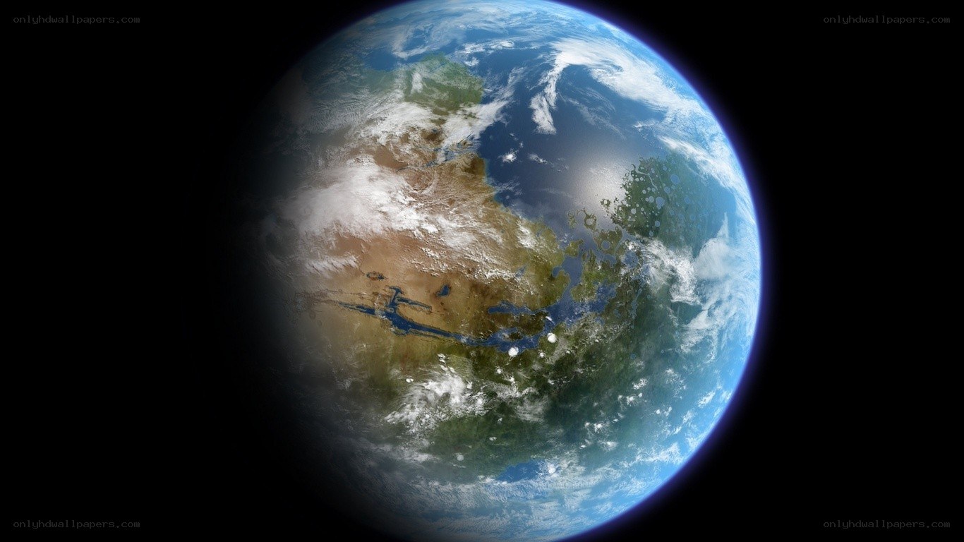 Earth from space view