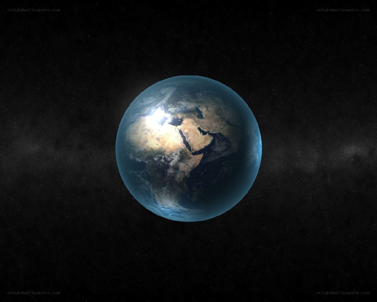 Earth from space view