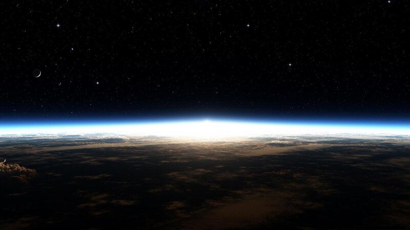 Earth from space view