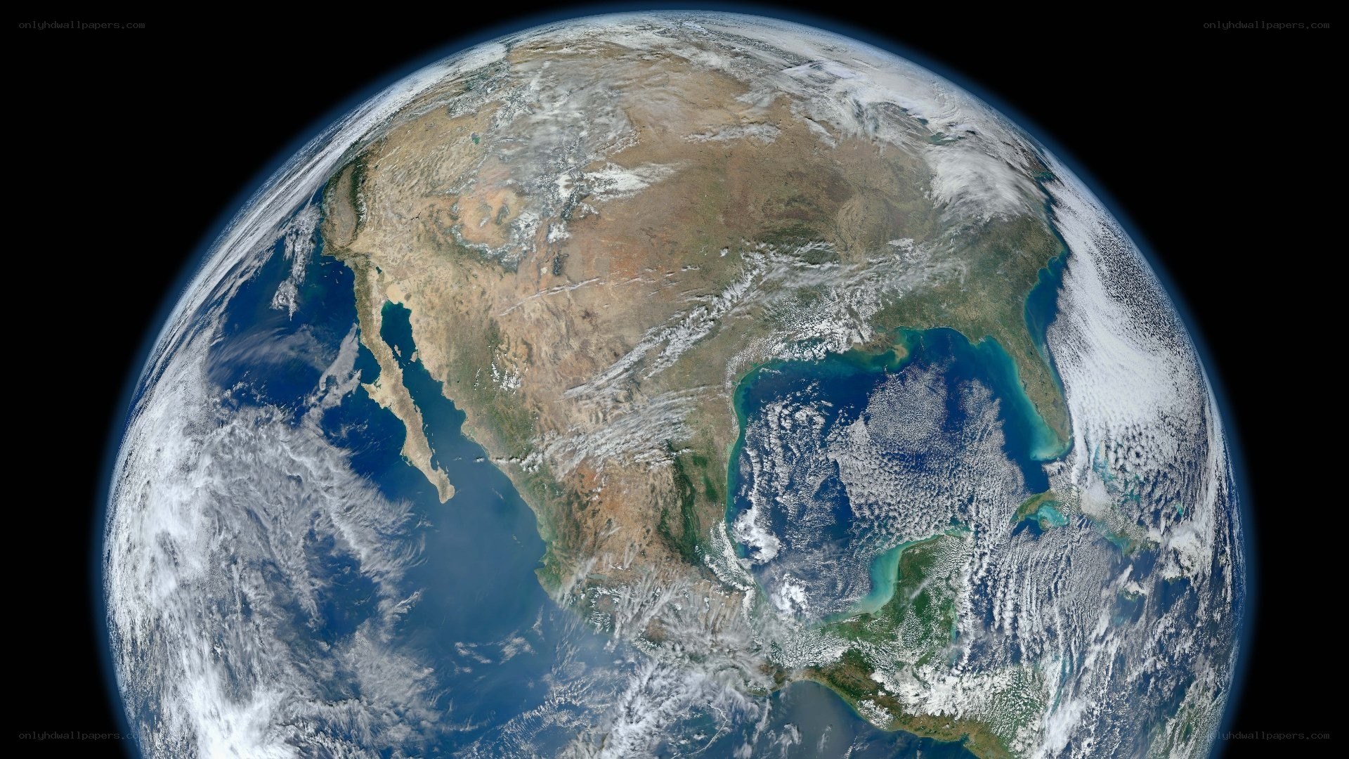 Earth from space view