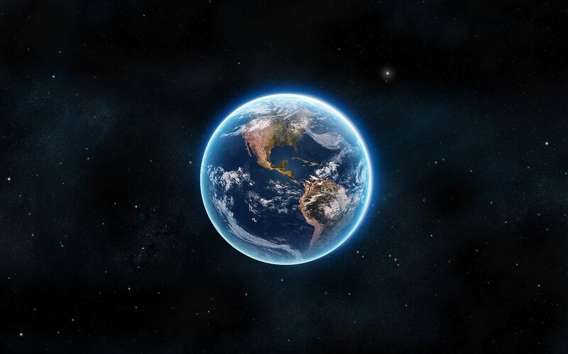 Earth from space view