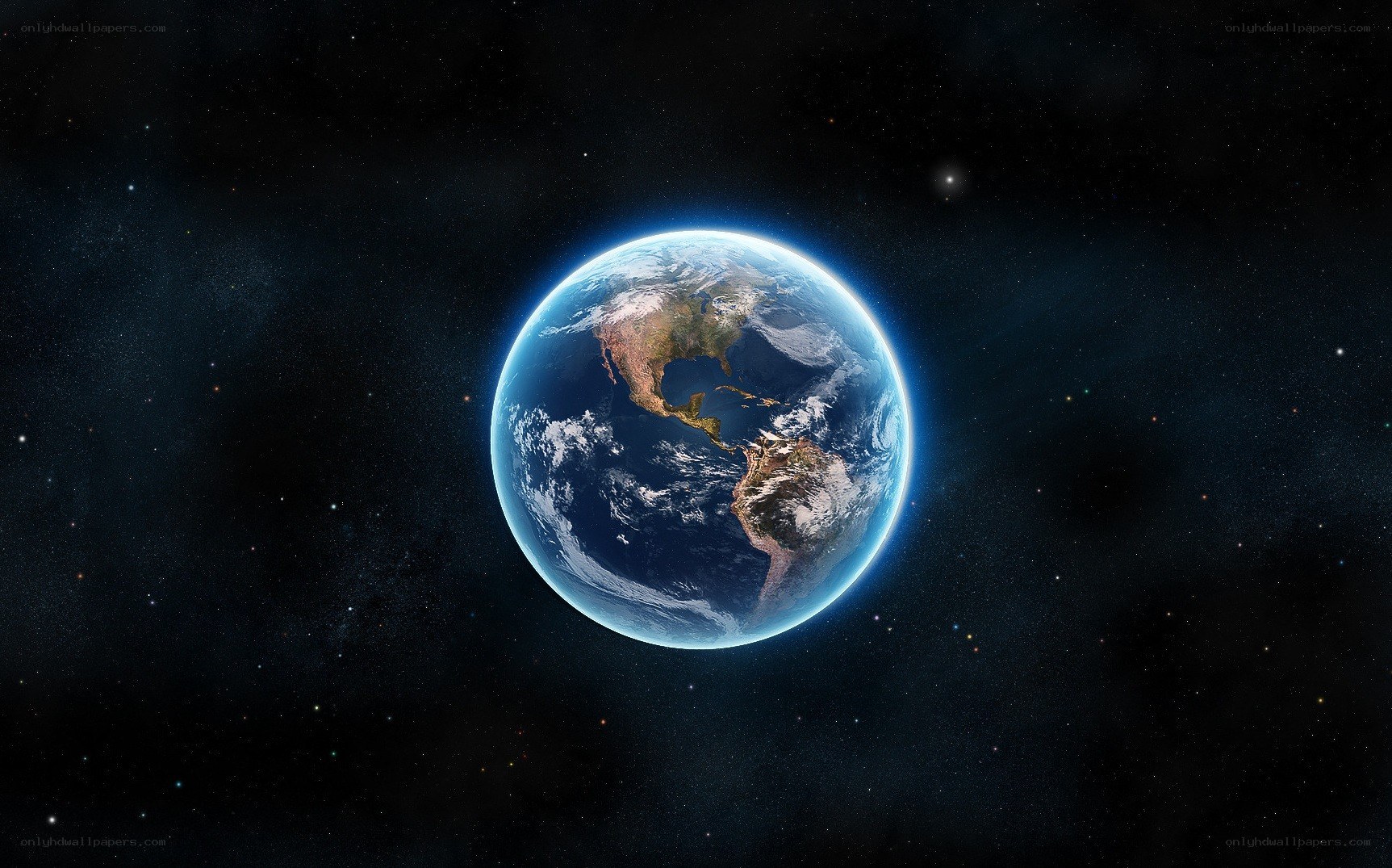Earth from space view