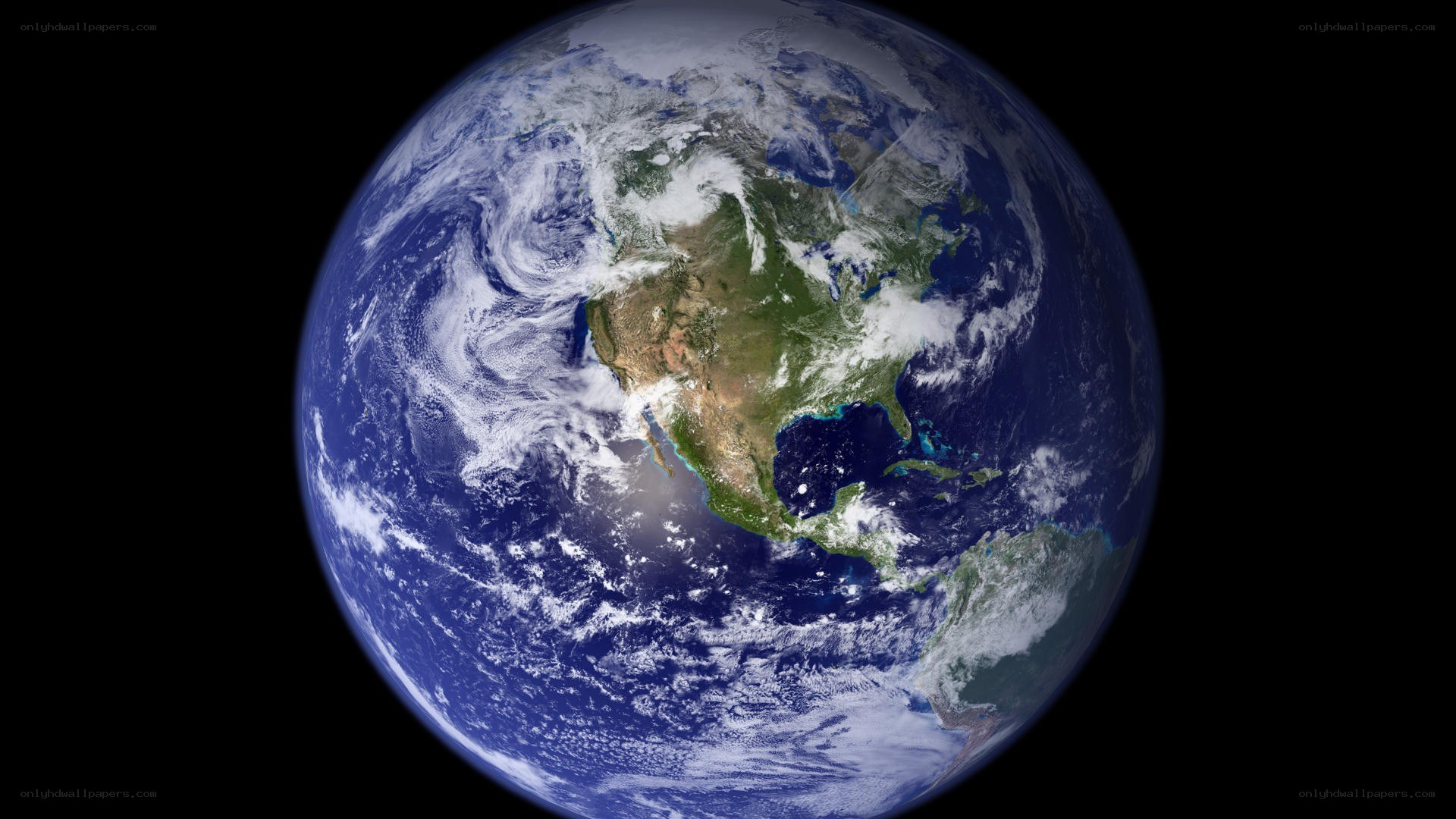 Earth from space view