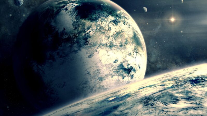 Earth from space view