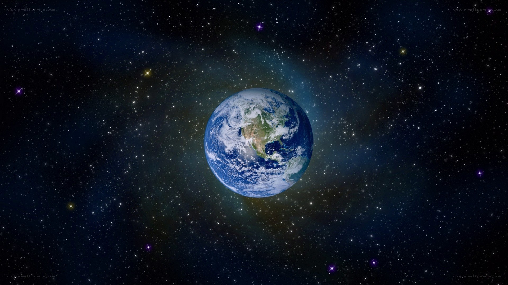Earth from space view