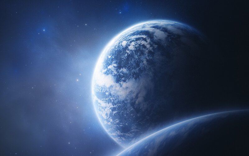 Earth from space view